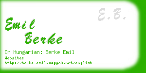 emil berke business card